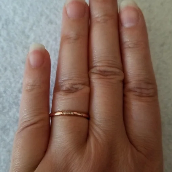 Little Rose Gold Stack Band - Picture 5 of 6